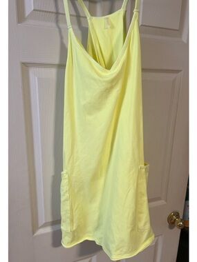 Free People Movement Skort Jumpsuit Sour Citrus Yellow XL NWT